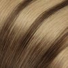 #R4P4/16 - Glazed English Toffee: Rooted Chocolate brown with piano chocolate brown and eye candy color.